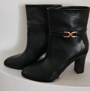Black Leather Ankle Boots - Express
